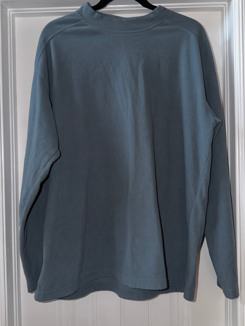 Men's Mock Neck Sweater in Dusty Blue